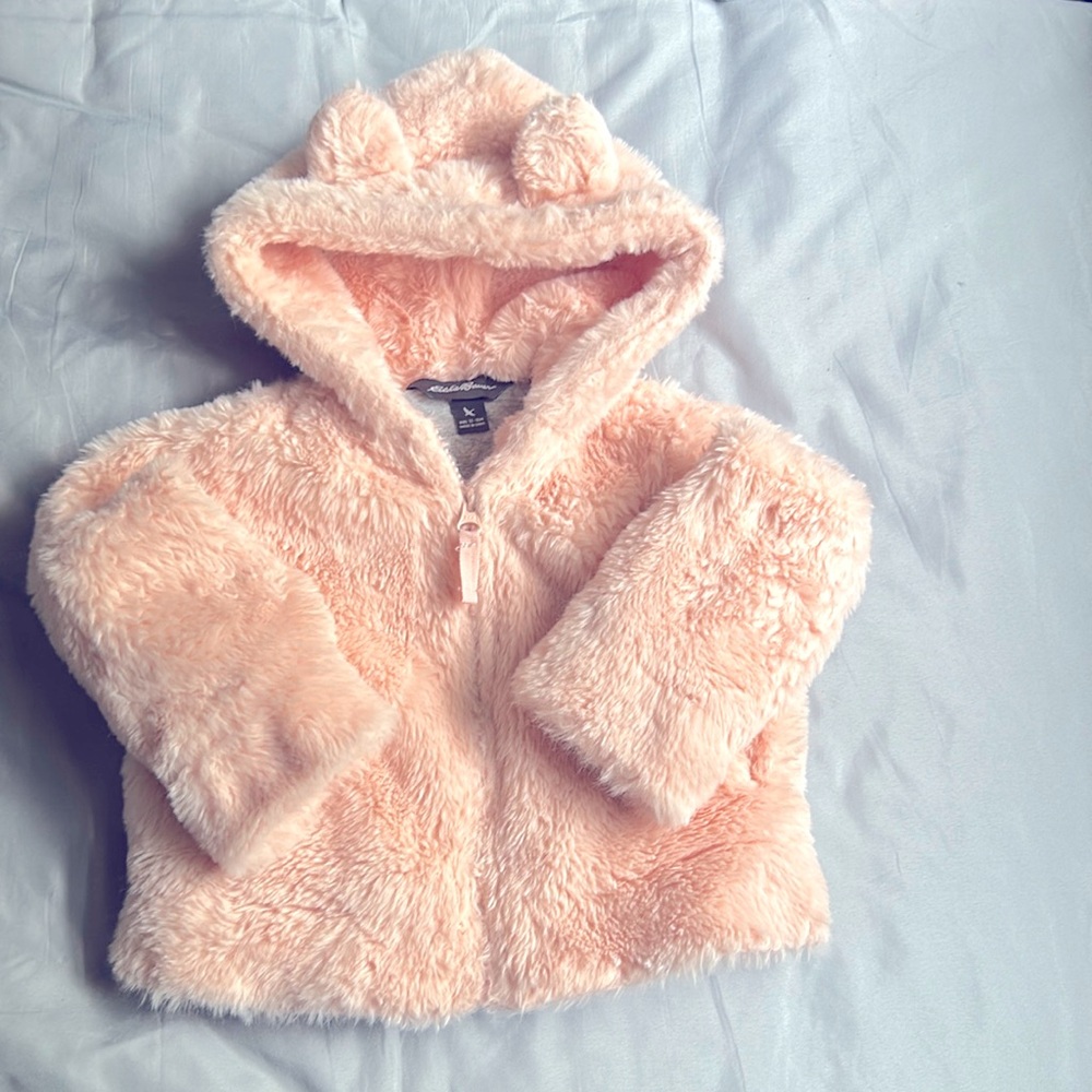 Adorable Eddie Bauer Toddle Faux Fur Coat - size 12-18month